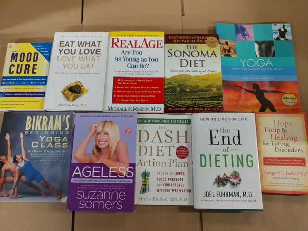 Lot of 10 Diet Fitness Exercise Weight Loss Alternative Health Books *RANDOM*MIX