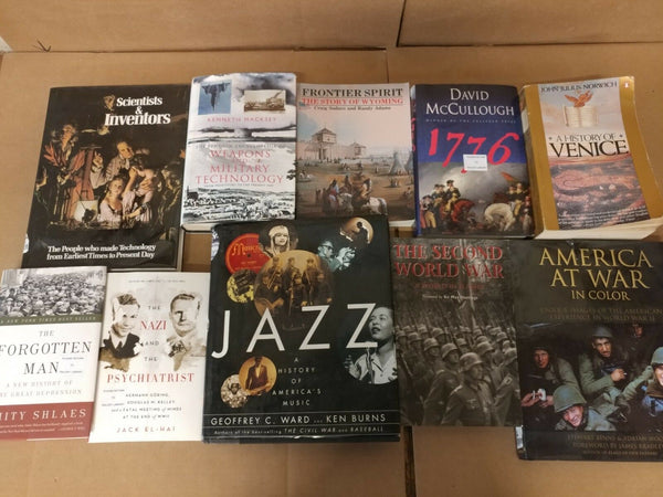 Lot of 10 History US World Europe American Europe Ancient War Book MIX UNSORTED