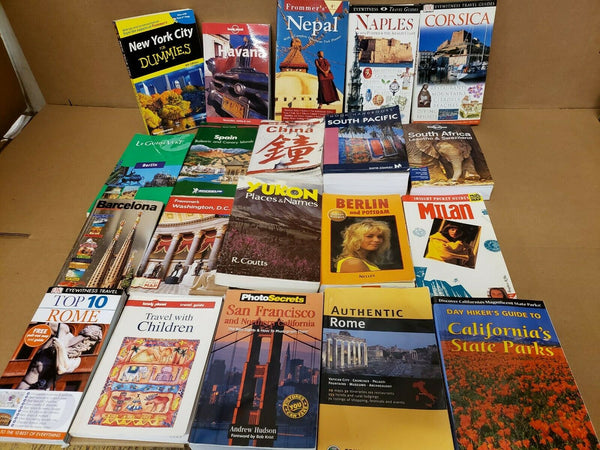 Lot of 10 Travel Books Guides Europe Asia Americas US Maps RANDOM*MIX