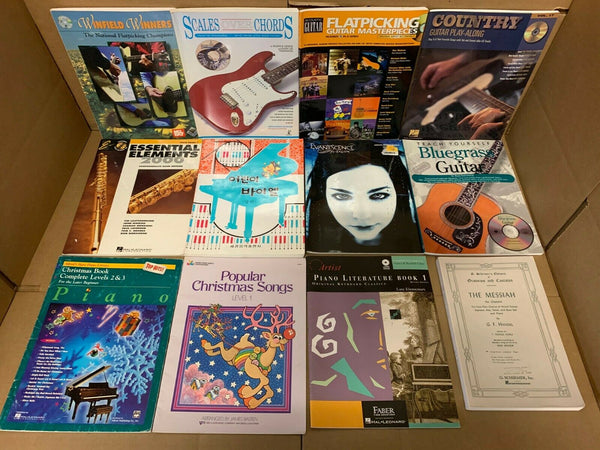 Lot of 20 Music Sheet Choral Lessons Chord Song Guitar Piano Book Set RANDOM Mix