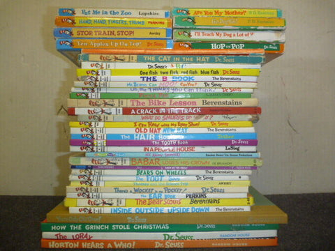 Lot of 10 Dr. Seuss Children Kids Learn to I CAN Read Books CAT HAT MIX UNSORTED