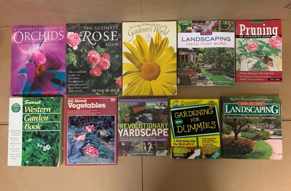 Lot of 10 Gardening Landscape Growing Trees Plant Fruit Flower Books RANDOM*MIX
