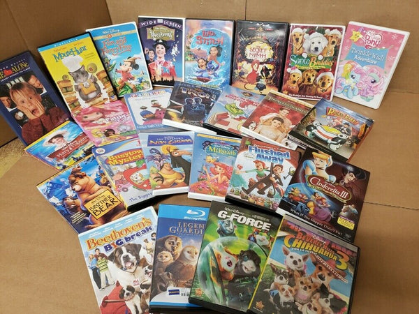 Lot of 10 DVD Cartoon Family Children Classic Animated Kids Disney Movie RANDOM