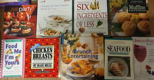 Lot of 10 Cooking Baking Recipe Grilling Low-Fat Ingredient Books RANDOM SET MIX