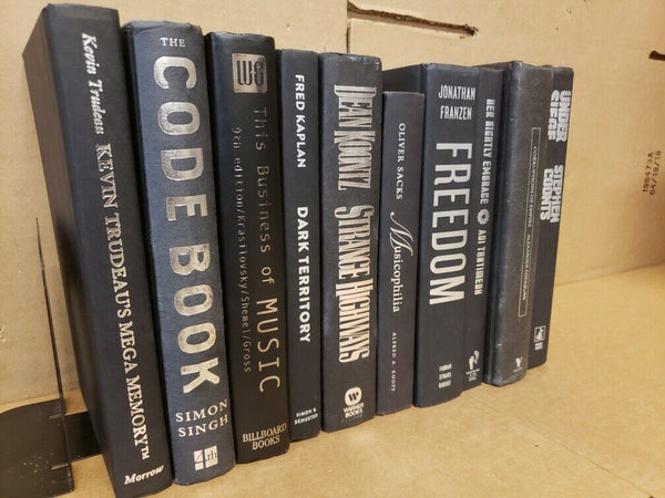 Lot of 6 Hardcover BLACK Books Decorating Interior Design SILVER/WHITE Letters