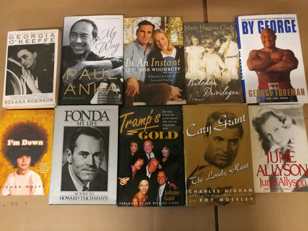 Lot of 20 Autobiography Biography Historical Memoir Books *RANDOM* UNSORTED MIX