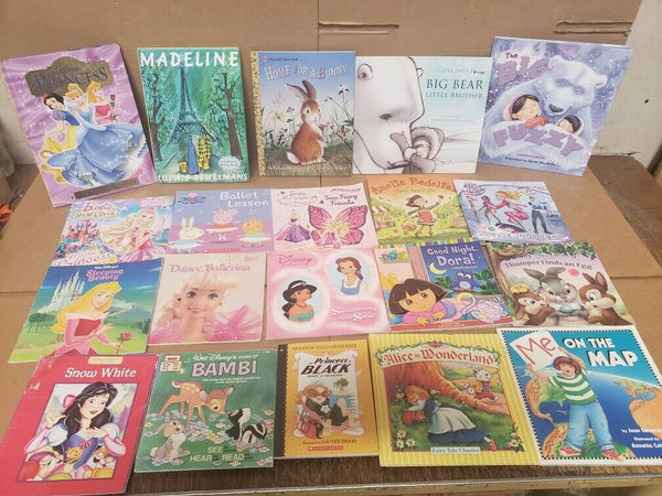 Lot of 20 BOOKS FOR GIRLS Learn to Read Picture Kids Children Library RANDOM MIX