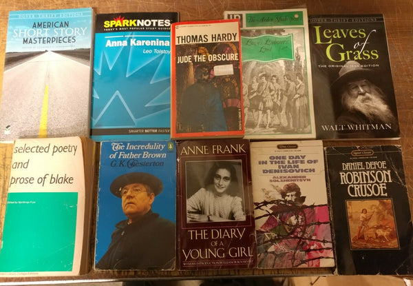 Lot of 10 Classic Paperback Literature Book Penguin Orwell Dickens Steinbeck Mix