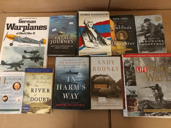 Lot of 10 History US World Europe American Europe Ancient War Book MIX UNSORTED