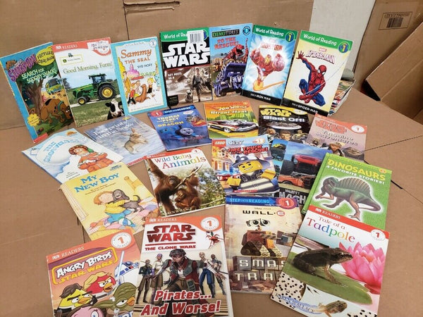 Lot of 10 Level 1 BOOKS FOR BOYS~RL~Ready to-I Can Step into Learn Read - RANDOM
