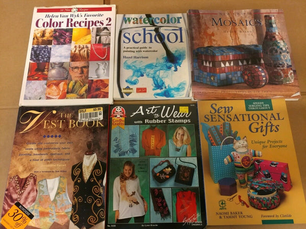Lot of 10 Hobby Craft Design Home Decorating Quilt Knit Sewing Books RANDOM*MIX