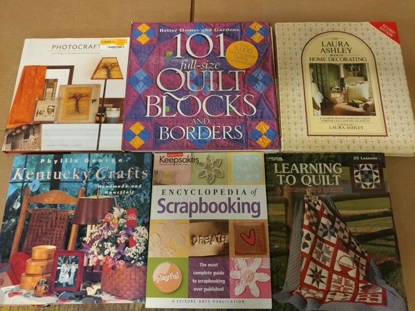 Lot of 10 Hobby Craft Design Home Decorating Quilt Knit Sewing Books RANDOM*MIX