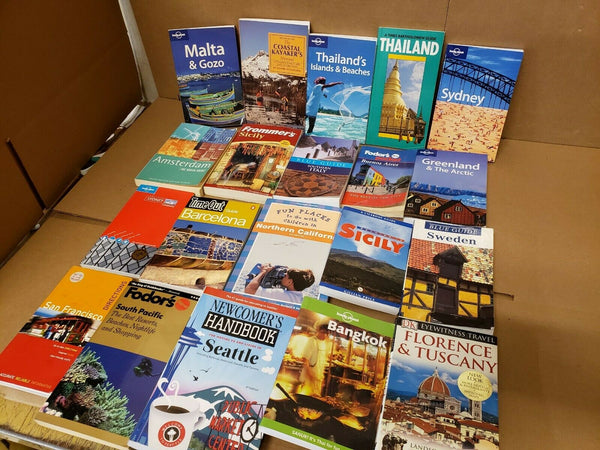 Lot of 10 Travel Books Guides Europe Asia Americas US Maps RANDOM*MIX