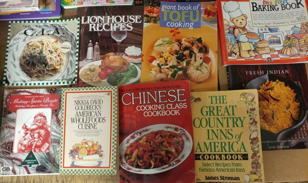 Lot of 20 Cooking Baking Recipe Grilling Low-Fat Ingredient Books MIX-UNSORTED