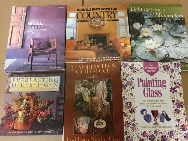 Lot of 10 Hobby Craft Design Home Decorating Quilt Knit Sewing Books RANDOM*MIX