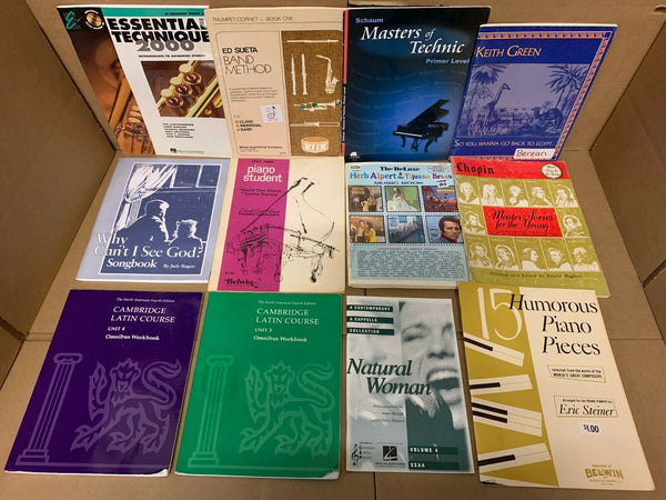 Lot of 10 Music Sheet Choral Lessons Chord Song Guitar Piano Book Set RANDOM Mix