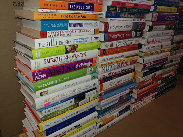 Lot of 10 Diet Fitness Exercise Weight Loss Alternative Health Books *RANDOM*MIX