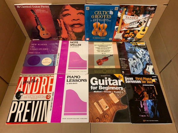 Lot of 20 Music Sheet Choral Lessons Chord Song Guitar Piano Book Set RANDOM Mix