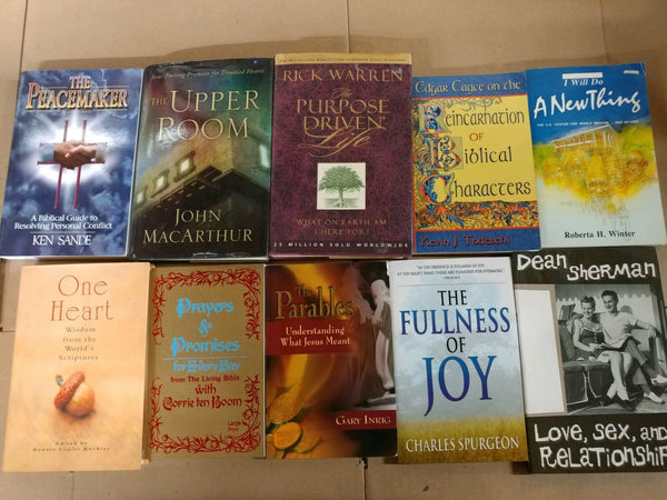 Lot of 10 Christian Prayer Sermon Christ Theology Meditation Books RANDOM*MIX