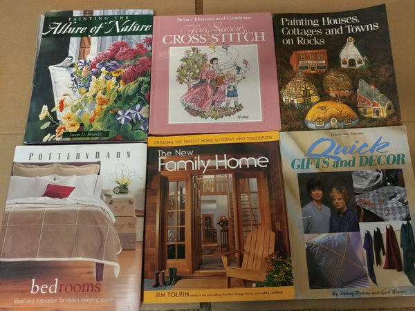 Lot of 10 Hobby Craft Design Home Decorating Quilt Knit Sewing Books RANDOM*MIX