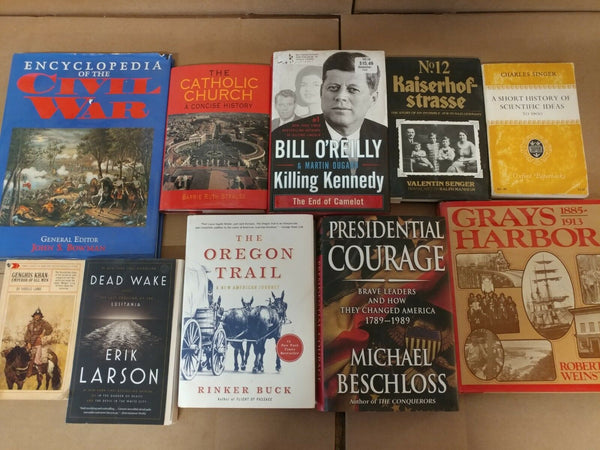Lot of 10 History US World Europe American Europe Ancient War Book MIX UNSORTED