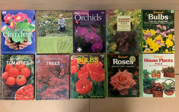 Lot of 10 Gardening Landscape Growing Trees Plant Fruit Flower Books RANDOM*MIX