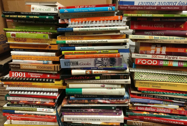 Lot of 10 Cooking Baking Recipe Grilling Low-Fat Ingredient Books RANDOM SET MIX