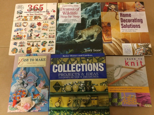 Lot of 10 Hobby Craft Design Home Decorating Quilt Knit Sewing Books RANDOM*MIX