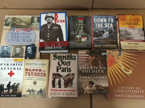 Lot of 10 History US World Europe American Europe Ancient War Book MIX UNSORTED