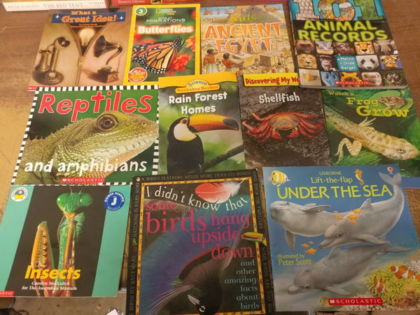 Lot of 10 Science Nature Experiment Animal Educational Learn Kid Child Books MIX