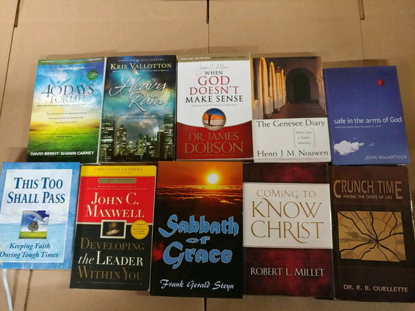 Lot of 10 Christian Prayer Sermon Christ Theology Meditation Books RANDOM*MIX
