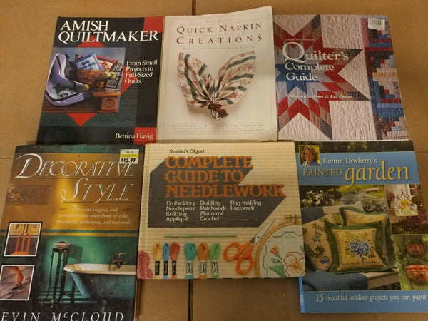 Lot of 10 Hobby Craft Design Home Decorating Quilt Knit Sewing Books RANDOM*MIX