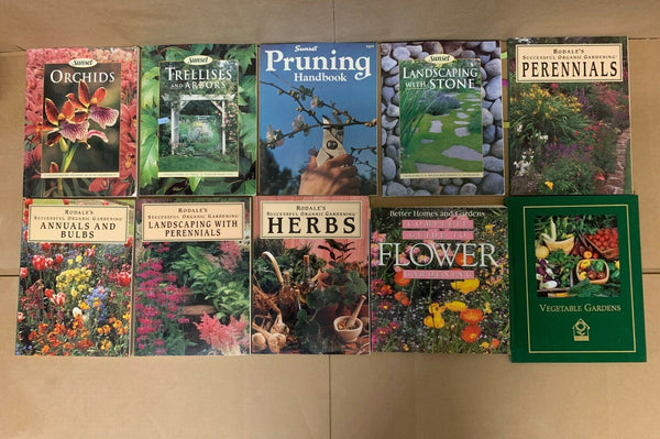 Lot of 10 Gardening Landscape Growing Trees Plant Fruit Flower Books RANDOM*MIX