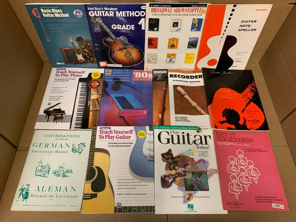 Lot of 20 Music Sheet Choral Lessons Chord Song Guitar Piano Book Set RANDOM Mix