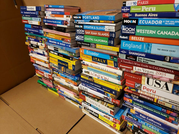 Lot of 10 Travel Books Guides Europe Asia Americas US Maps RANDOM*MIX