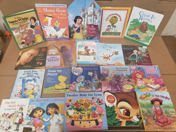 Lot of 20 BOOKS FOR GIRLS Learn to Read Picture Kids Children Library RANDOM MIX