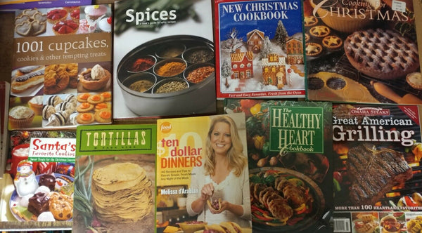 Lot of 10 Cooking Baking Recipe Grilling Low-Fat Ingredient Books RANDOM SET MIX