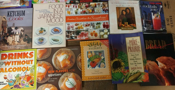 Lot of 10 Cooking Baking Recipe Grilling Low-Fat Ingredient Books RANDOM SET MIX