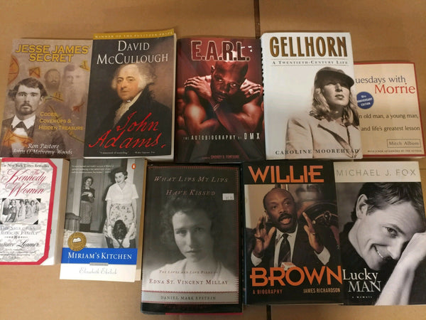 Lot of 20 Autobiography Biography Historical Memoir Books *RANDOM* UNSORTED MIX