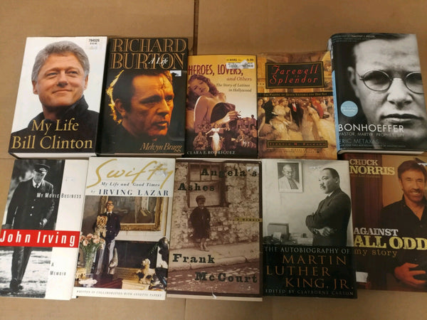Lot of 20 Autobiography Biography Historical Memoir Books *RANDOM* UNSORTED MIX