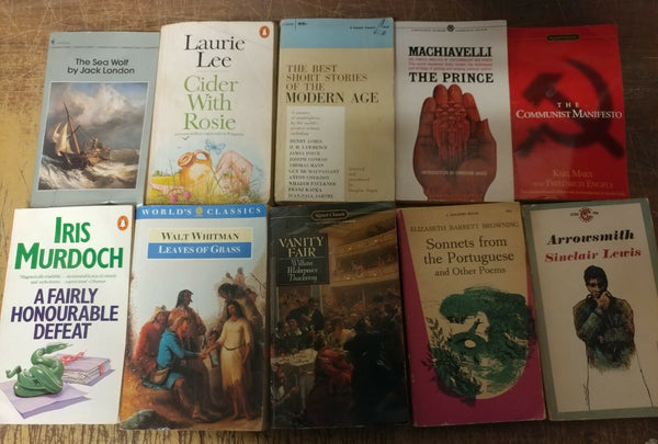Lot of 10 Classic Paperback Literature Book Penguin Orwell Dickens Steinbeck Mix