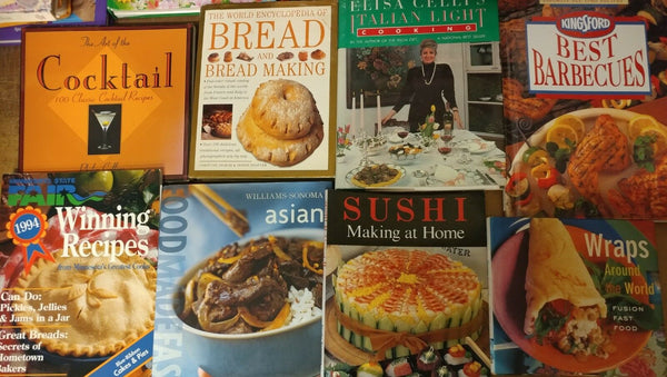 Lot of 20 Cooking Baking Recipe Grilling Low-Fat Ingredient Books MIX-UNSORTED