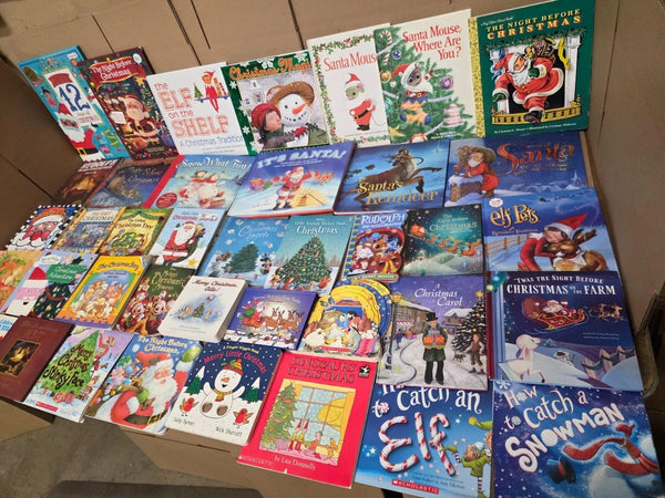 Lot of 10 Kids Christmas Books Bundle – Holiday Santa Elf Reindeer Snowman Winter Collection, Curated Titles, Children's Holiday Books — photo 1