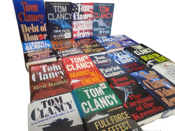 Lot of 10 Tom Clancy Hardcover Military Fiction Books — photo 2