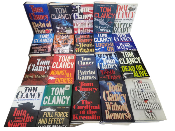 Lot of 10 Tom Clancy Hardcover Military Fiction Books — photo 3