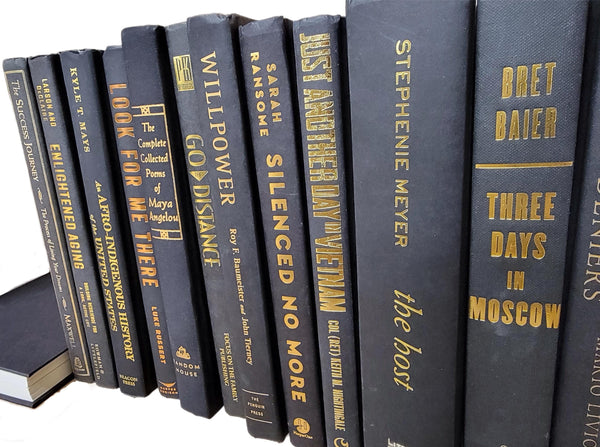Black Hardcover Books with Gold Lettering: Set of 10 Decorating Books — photo 2
