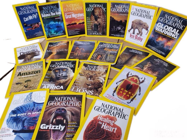 Vintage National Geographic Magazines: Curated Mixed Lot for Collage, Journal, Display Scrapbooking Crafts Ephemera Travel Art Supplies DIY — photo 2