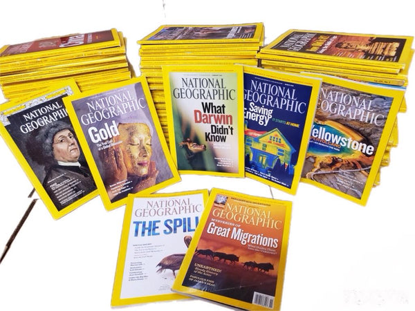 Vintage National Geographic Magazines: Curated Mixed Lot for Collage, Journal, Display Scrapbooking Crafts Ephemera Travel Art Supplies DIY — photo 1