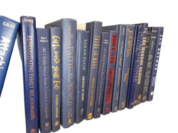 Dark Blue Hardcover Books: Modern Decor Staging - Choose Number — photo 4