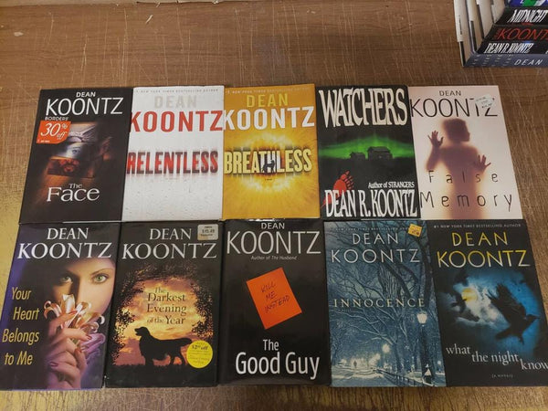Lot of 10 Dean Koontz Hardcover Books Collection - Curated Mix w/ Dust Jackets - Thriller Horror Mystery Set - Good Condition — photo 5